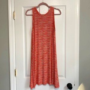 Old Navy Orange and White Striped Swing Dress, L